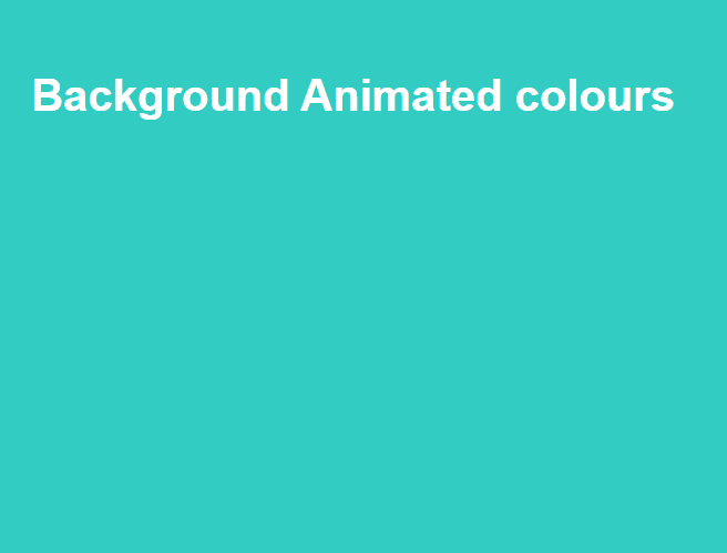 Animated Background Colours in CSS