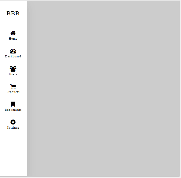 simple fixed sidebar menu