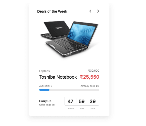 Deals of the Week ecommerce product Carousel