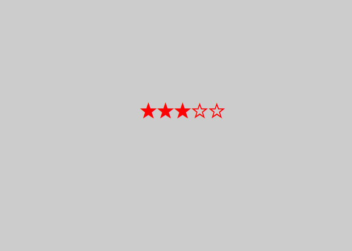 ratings stars with click effect