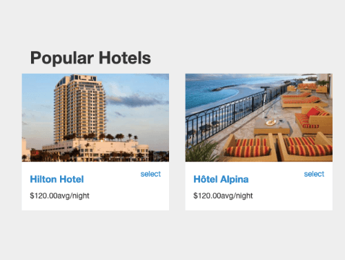 Popular Hotel Carousel list