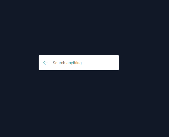 animated search input with close button