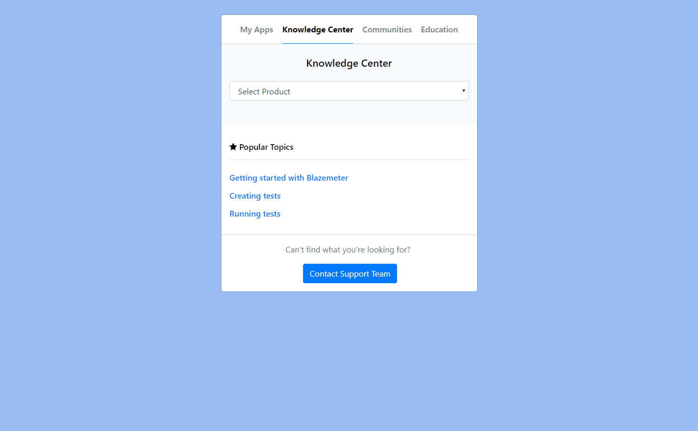Modal with multiple tabs