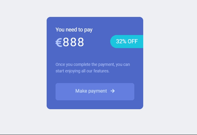 Payment card template