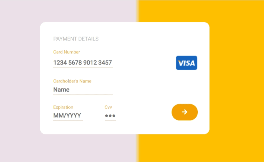Credit card payment form