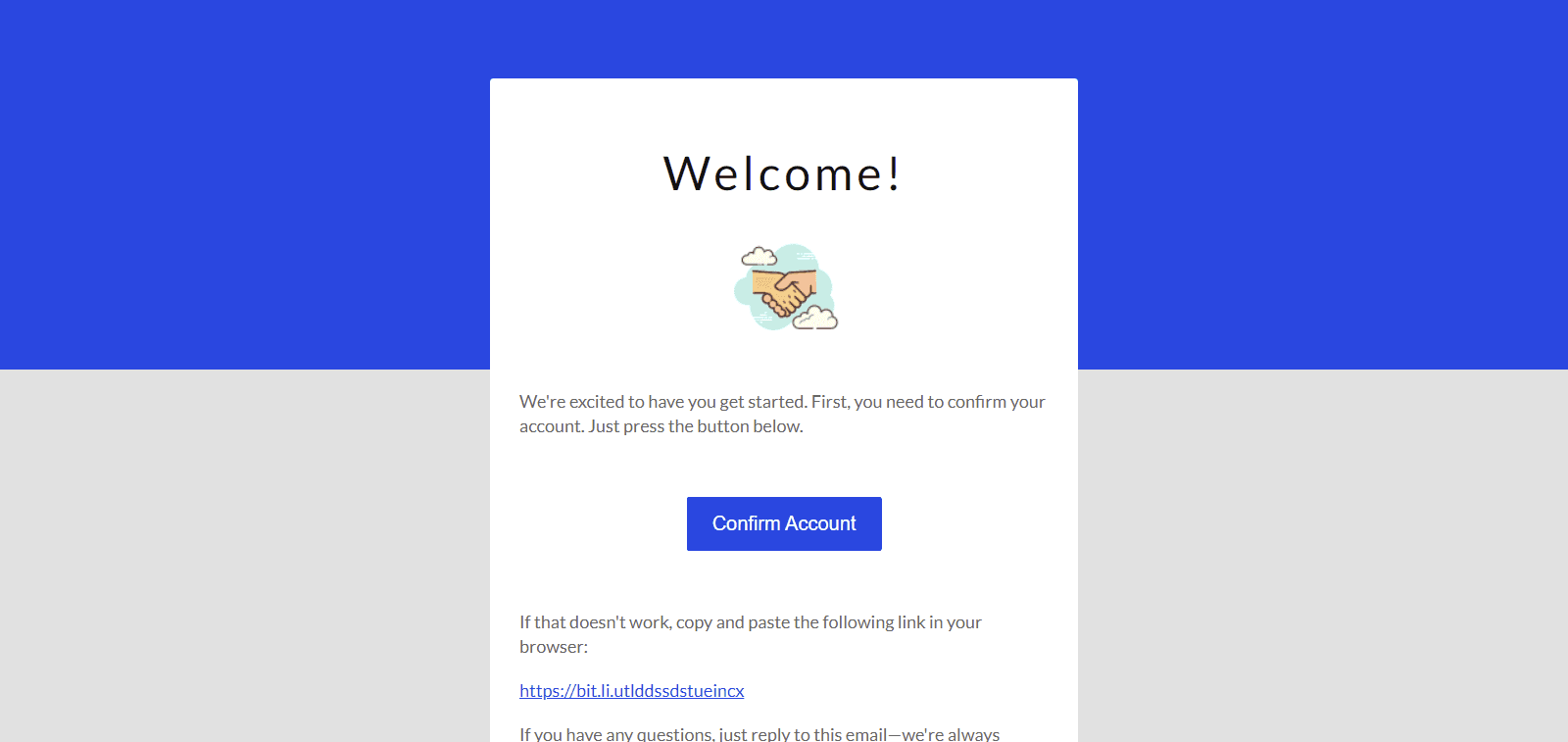 confirm account  welcome email template