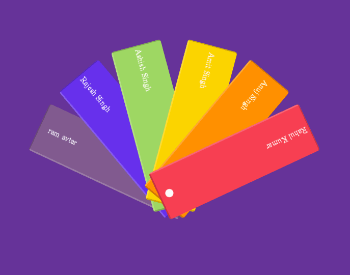 Color Fan CSS with name