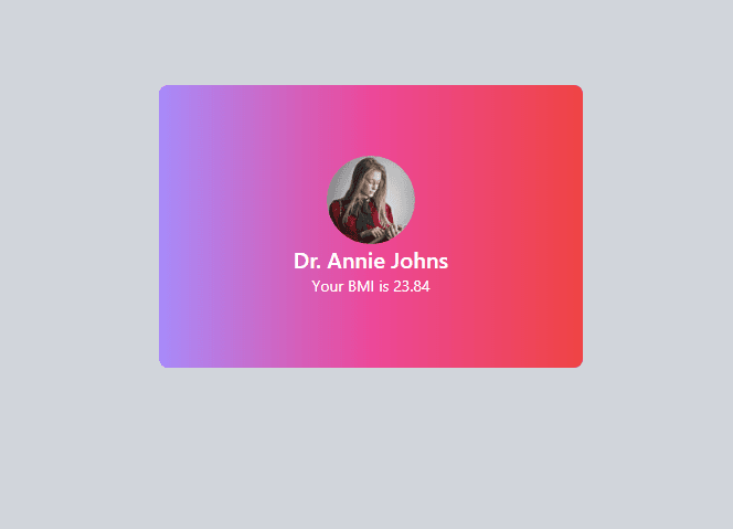 user profile with gradient colors