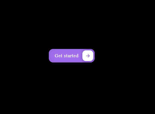 get started button with hover effect