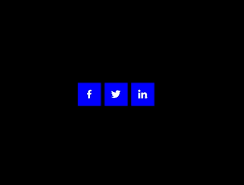 social share icons with animation
