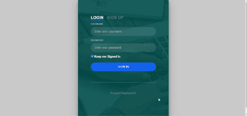 Animated Login and Sign-up Form