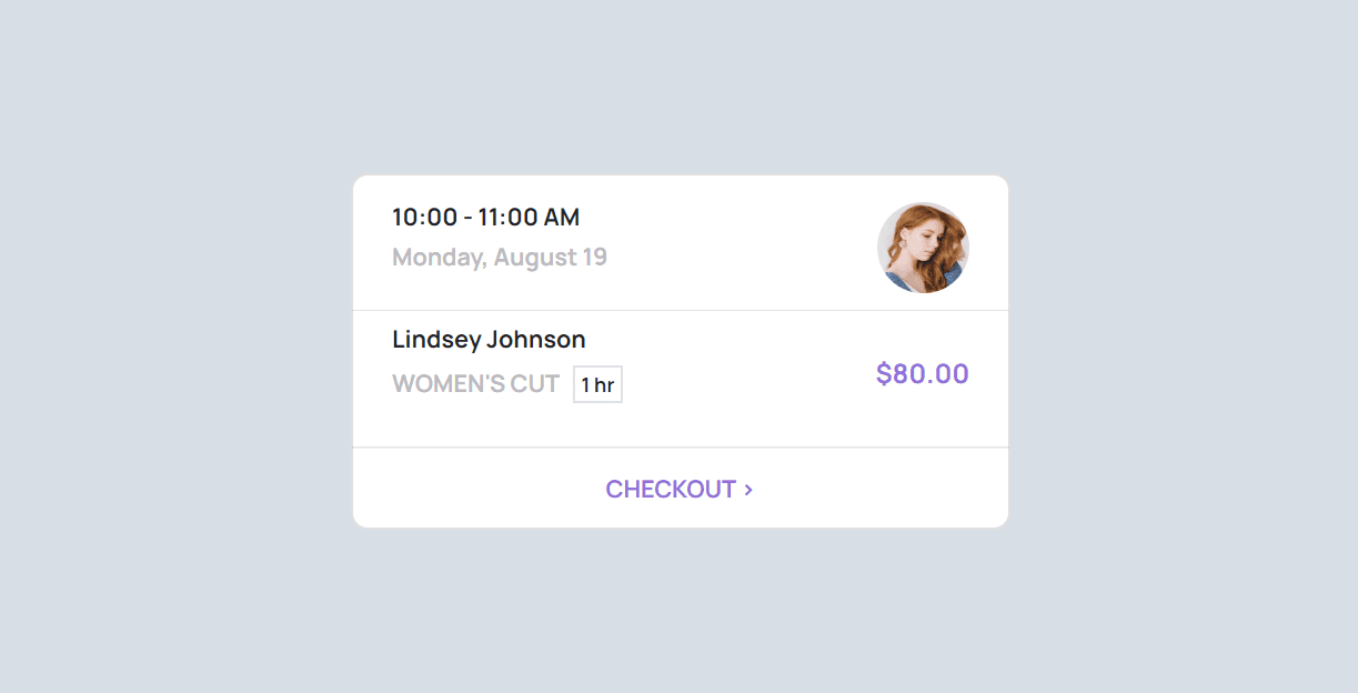 Bill template with checkout option