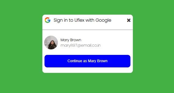 signin with google design using react