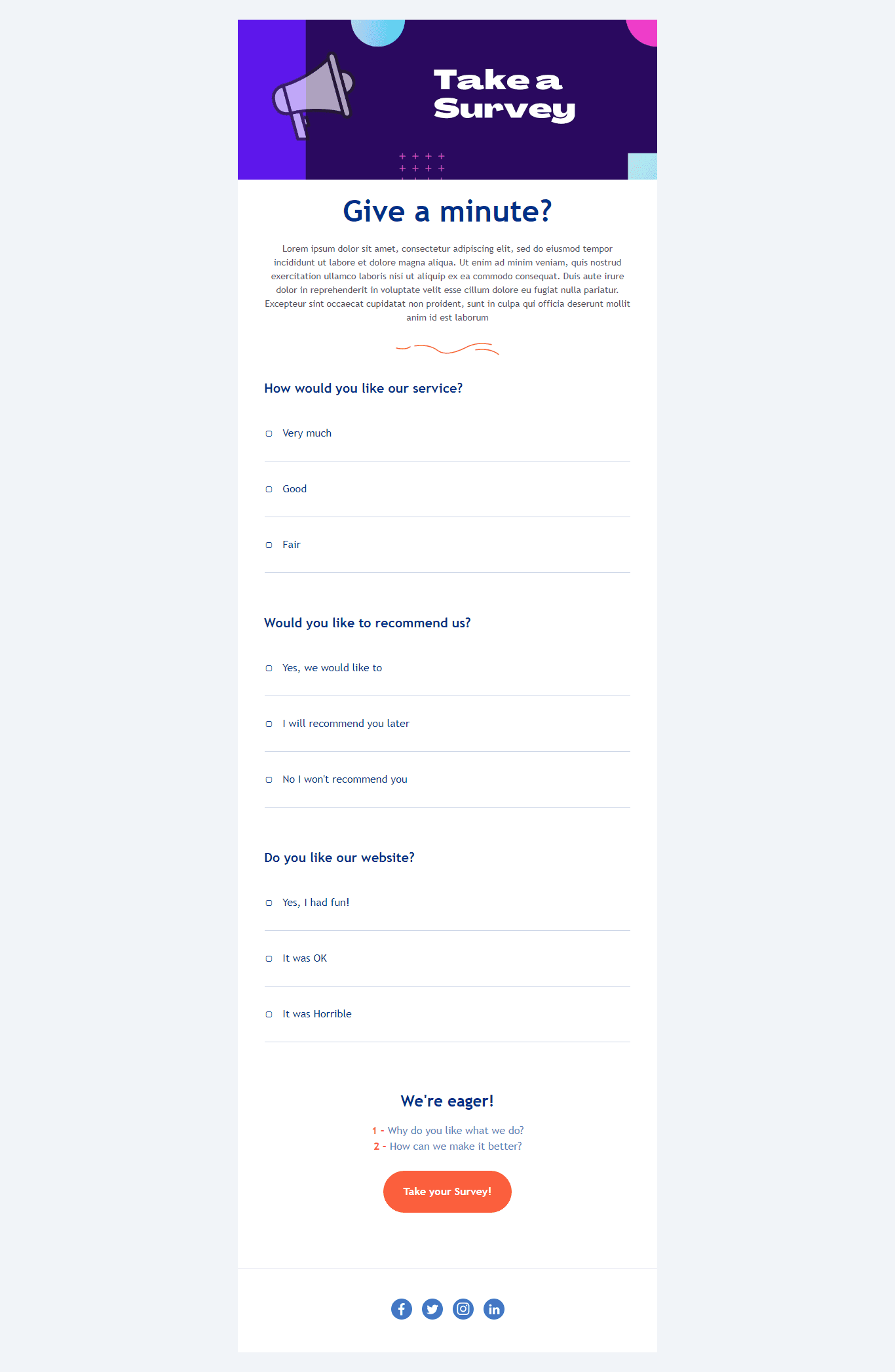 survey email template