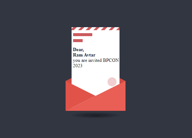 Opening Envelope with css & HTML