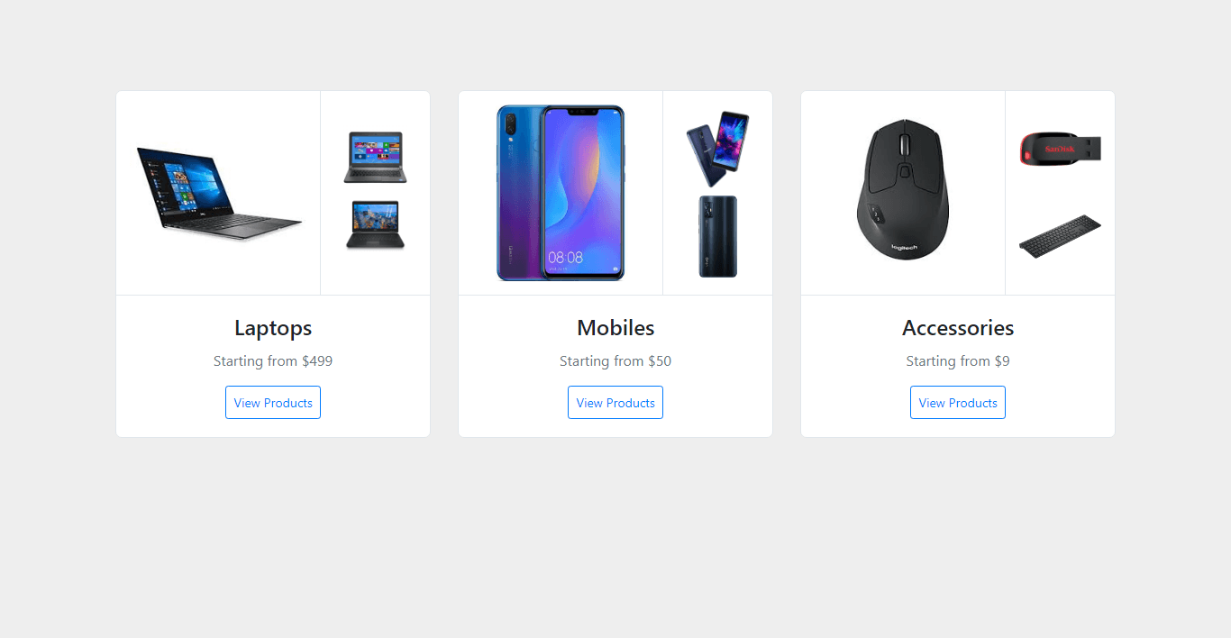 product ecommerce category page