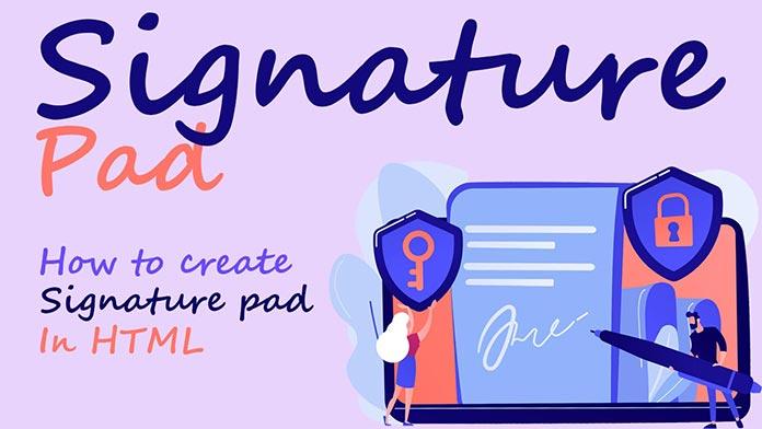 How to create signature pad in html