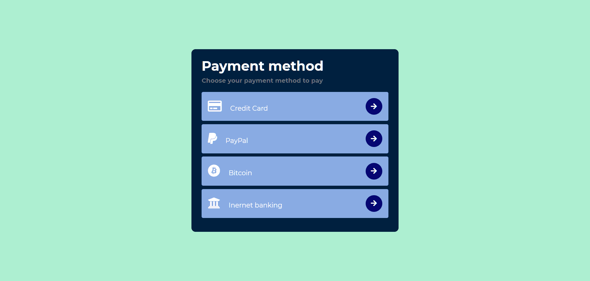 Simple payment list