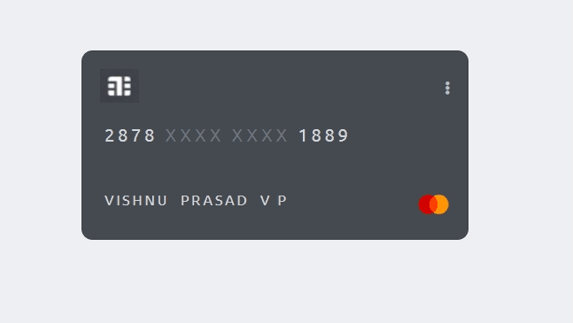 Payment card template