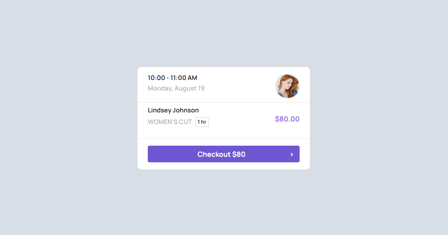 Billing template with checkout button