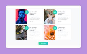 Colorful Cards with Split Layout