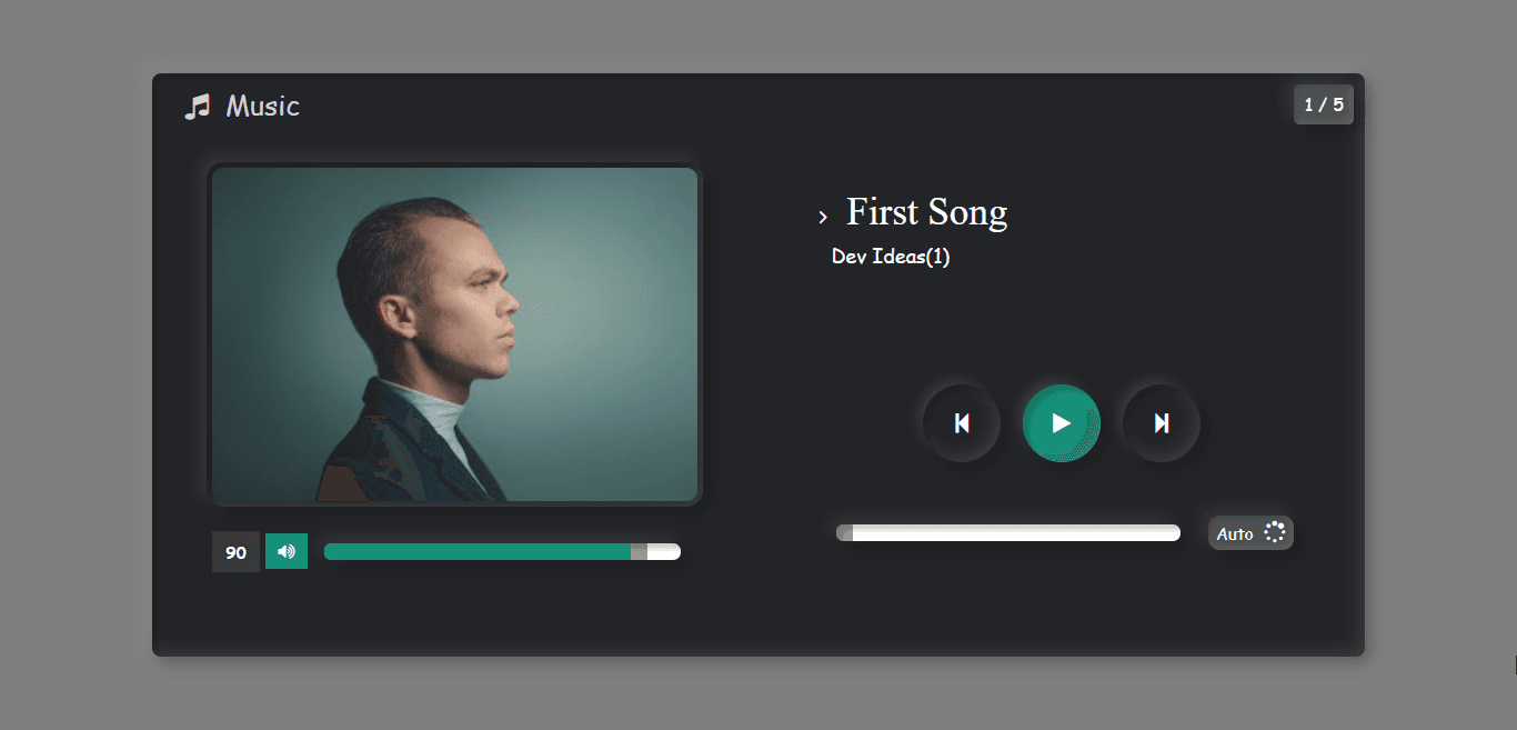 Music Player template