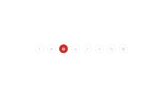 Social buttons with hover effect