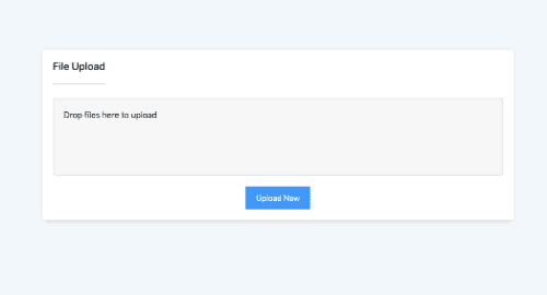 file upload form with drag and drop