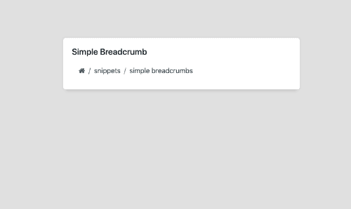 simple breadcrumbs with icon