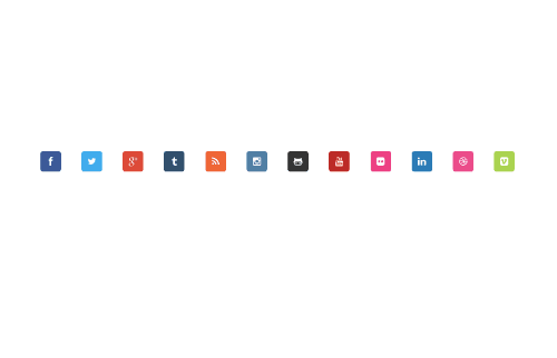 Social Buttons with font awesome icons