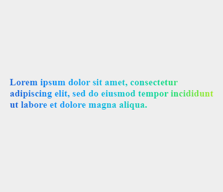 text with gradient color