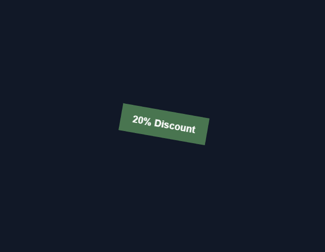 discount button with hover effect