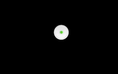 Animated button with green and red light