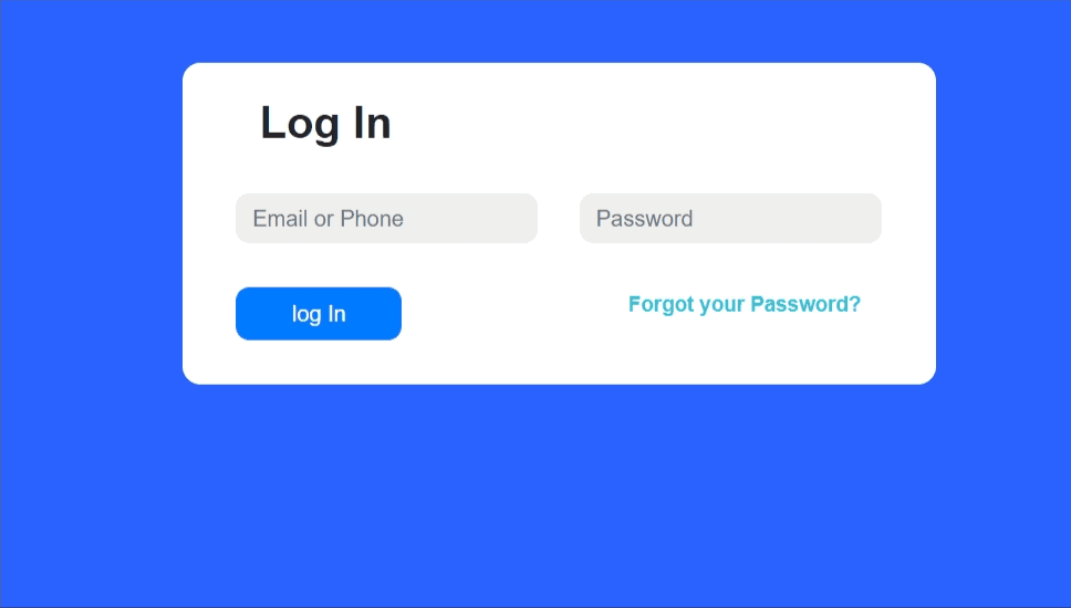 simple quick login form