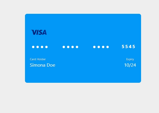 simple credit card information template