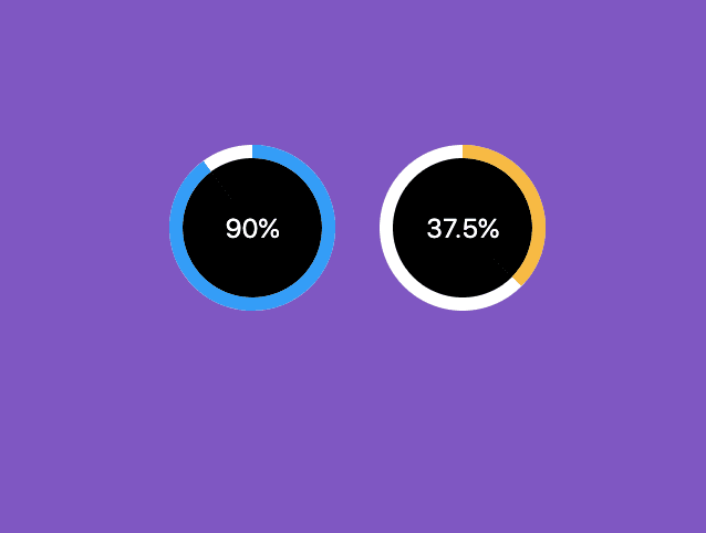 circle progress bar with percent loading