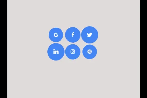 social media icons with loading effect