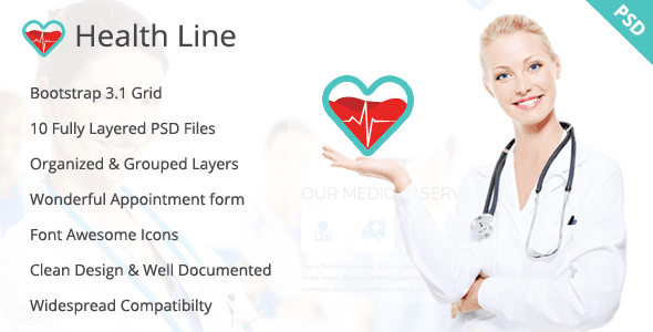 Health Line - Medic PSD Template