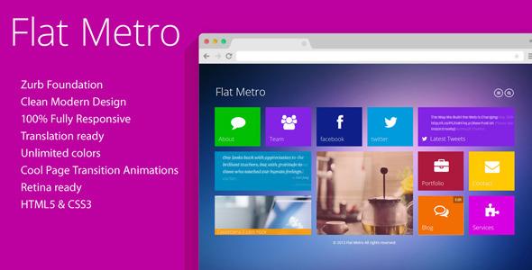 Flat Metro - Responsive HTML5 Theme 