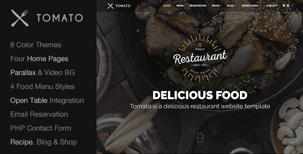 Restaurant Website Template — Responsive HTML5