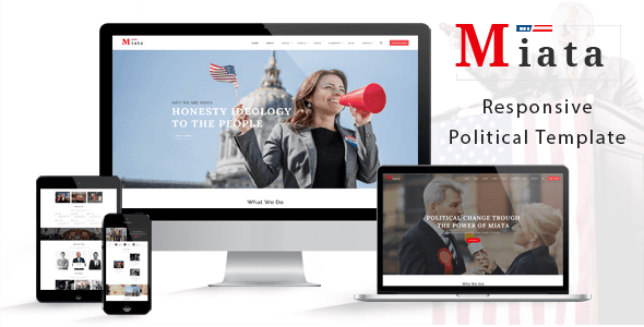 Political Party Website Template - Miata