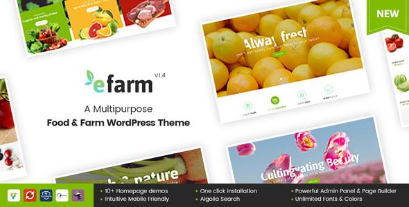 eFarm - A Multipurpose Food & Farm WordPress Theme