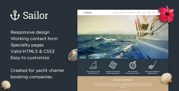 Sailor - Yacht Charter Booking HTML Template