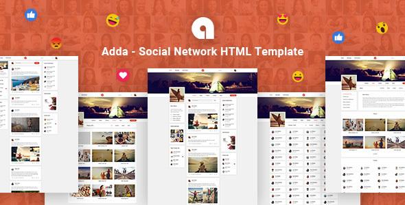 Adda - Social Club Network HTML Template