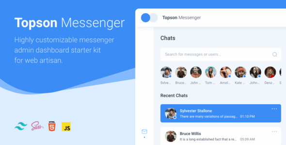 Topson - Chat Messenger App HTML Template