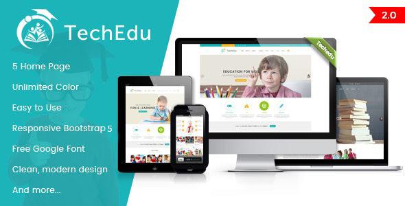 Techedu - School Website Template based on Bootstrap 5