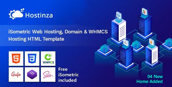 Hostinza - Isometric Web Hosting, Domain and WHMCS Html Hosting Template