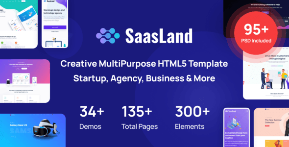 SaasLand - Creative HTML5 Template for Saas, Startup & Agency