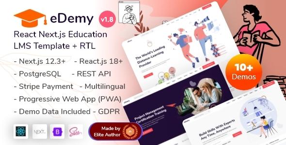 eDemy - React Next.js LMS Education & Online Courses Theme