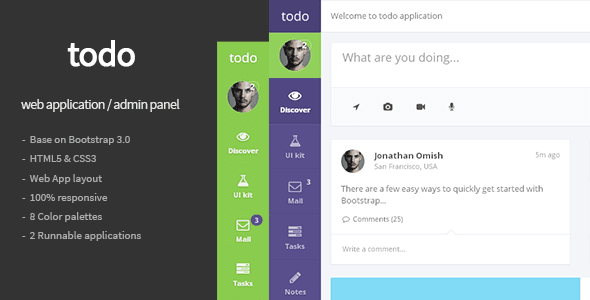 todo - Web Application and Admin Panel Template